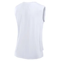 Women's Fanatics White New York Jets Studio Gym Tank Top