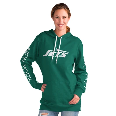 Sweat à capuche G-III 4Her pour femme par Carl Banks, vert, New York Jets, Extra Inning