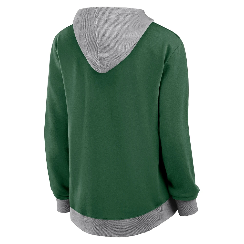 Women's  Green New York Jets Hit It French Terry Full-Zip Hoodie