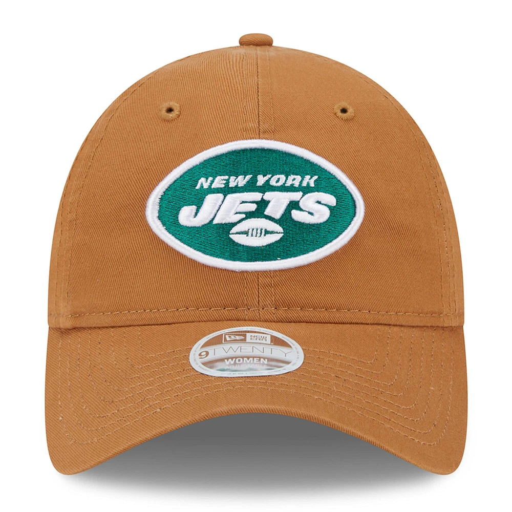 Women's New Era  Brown New York Jets  Main Core Classic 2.0 9TWENTY Adjustable Hat