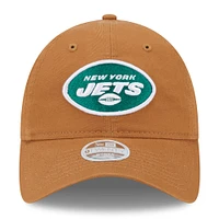 Women's New Era  Brown New York Jets  Main Core Classic 2.0 9TWENTY Adjustable Hat
