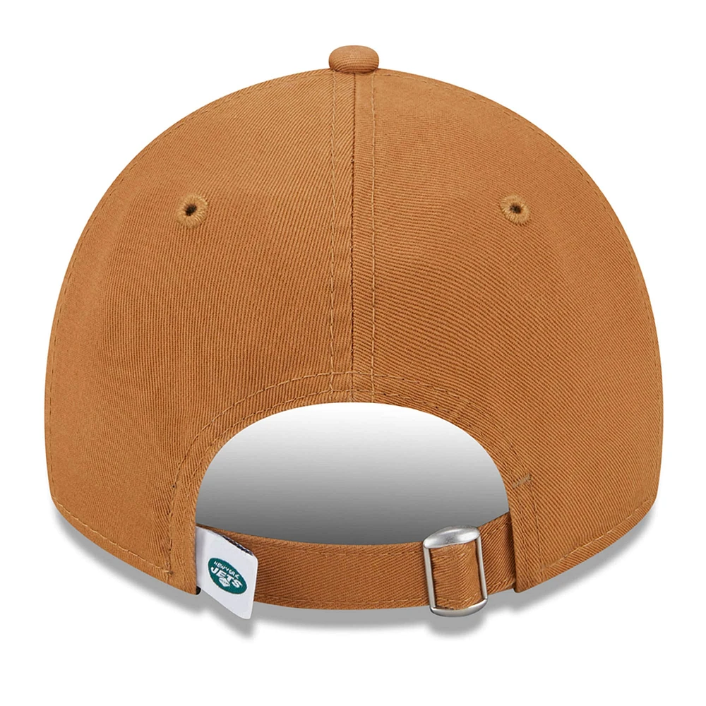 Women's New Era  Brown New York Jets  Main Core Classic 2.0 9TWENTY Adjustable Hat
