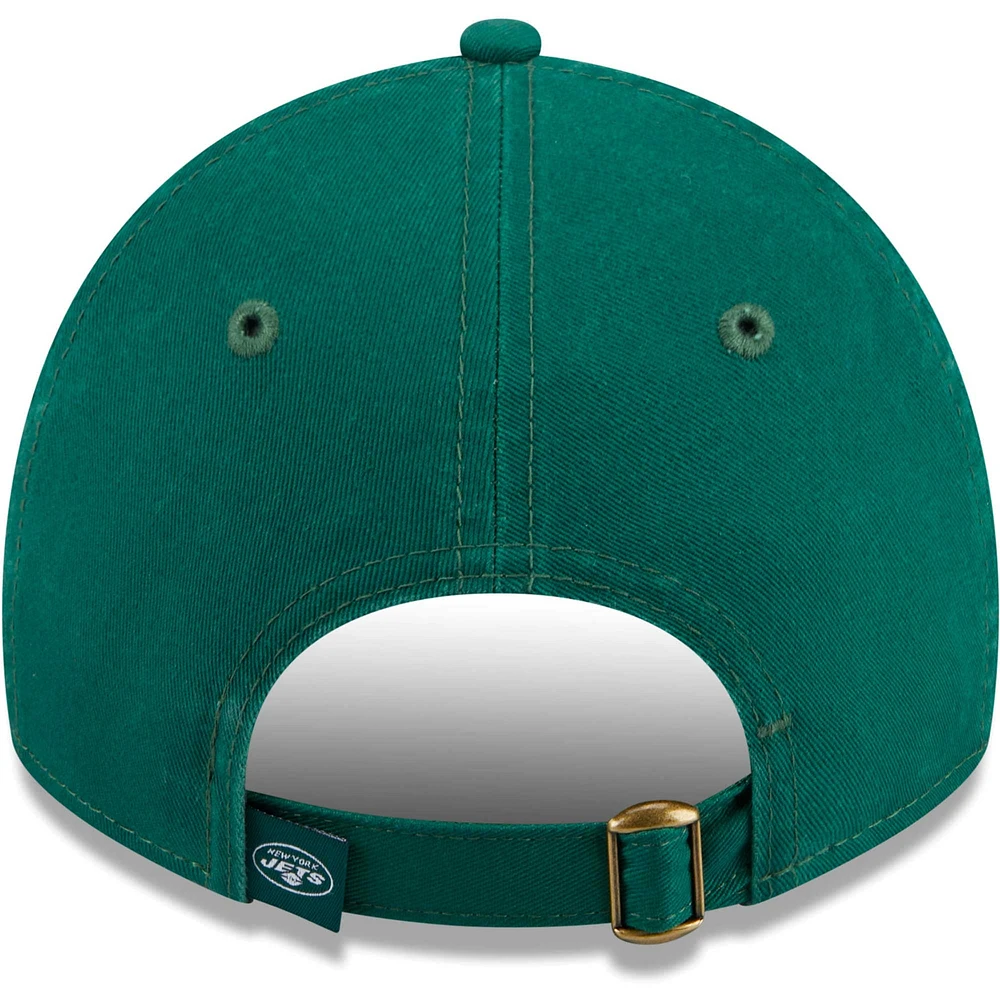 Women's New Era Green New York Jets Game Day Flower 9TWENTY Adjustable Hat