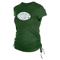 Women's New Era Green York Jets Ruched Side T-Shirt