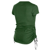 Women's New Era Green York Jets Ruched Side T-Shirt