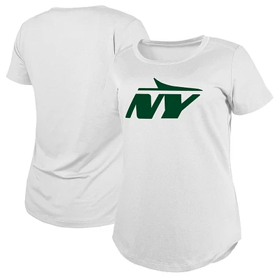 Women's New Era  White York Jets NY Logo T-Shirt