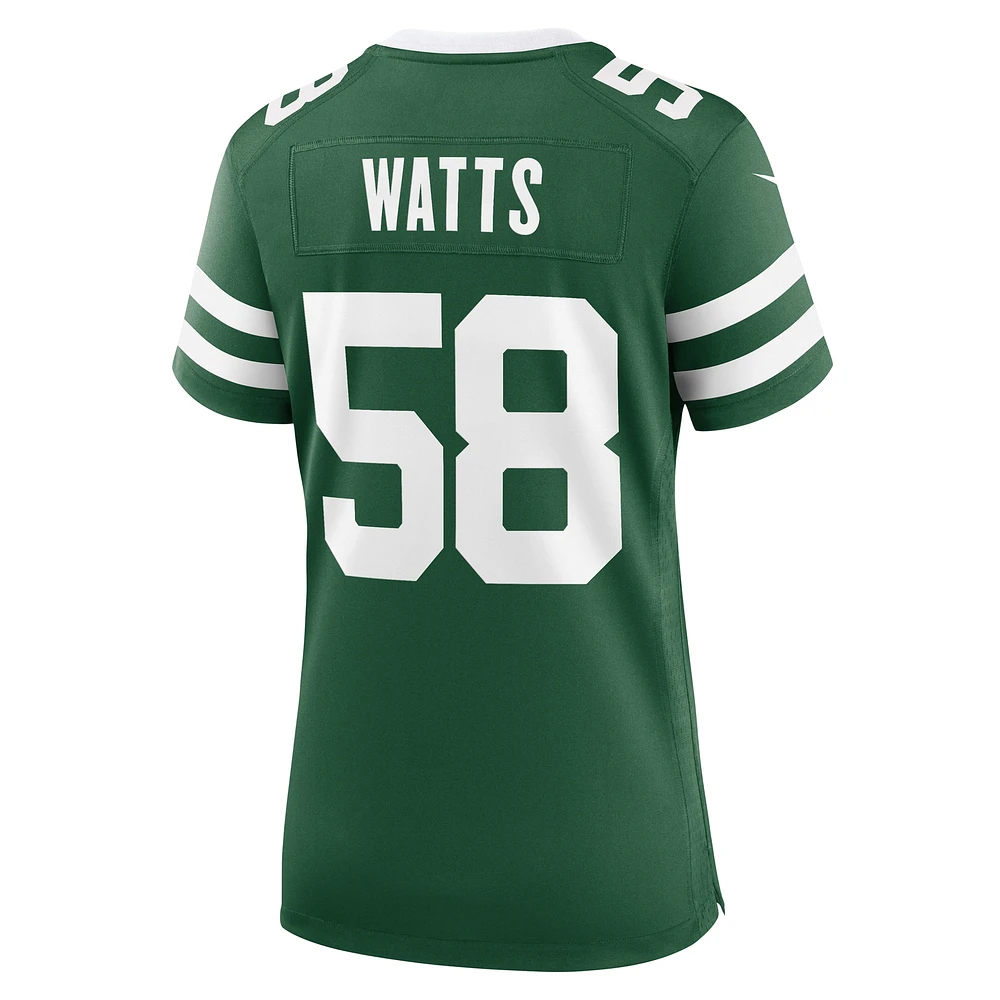 Women's Nike Eric Watts Legacy Green New York Jets Team Game Jersey