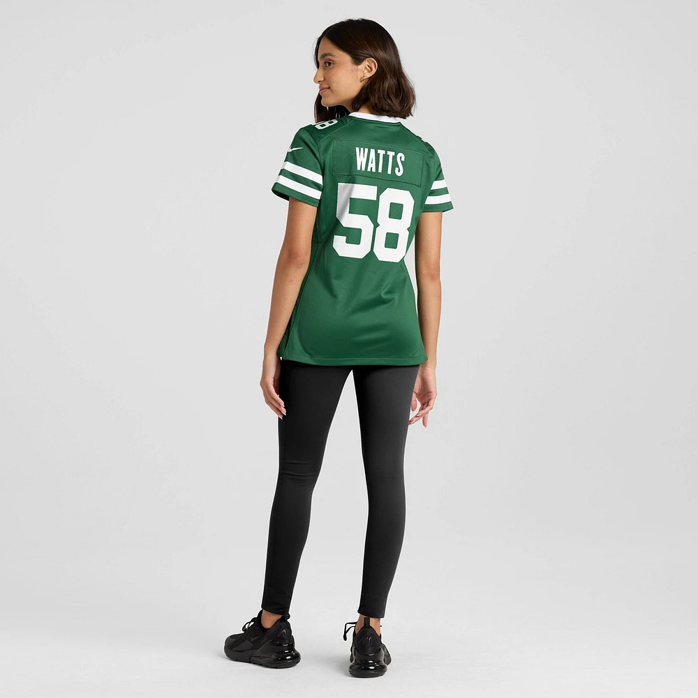 Women's Nike Eric Watts Legacy Green New York Jets Team Game Jersey