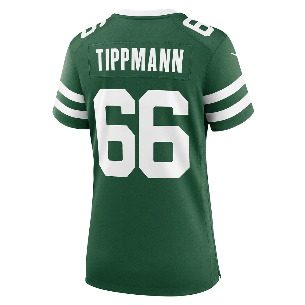 Women's Nike Joe Tippmann Legacy Green New York Jets Team Game Jersey