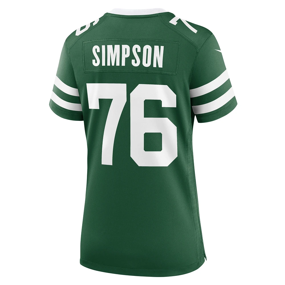 Women's Nike John Simpson Legacy Green New York Jets Game Jersey
