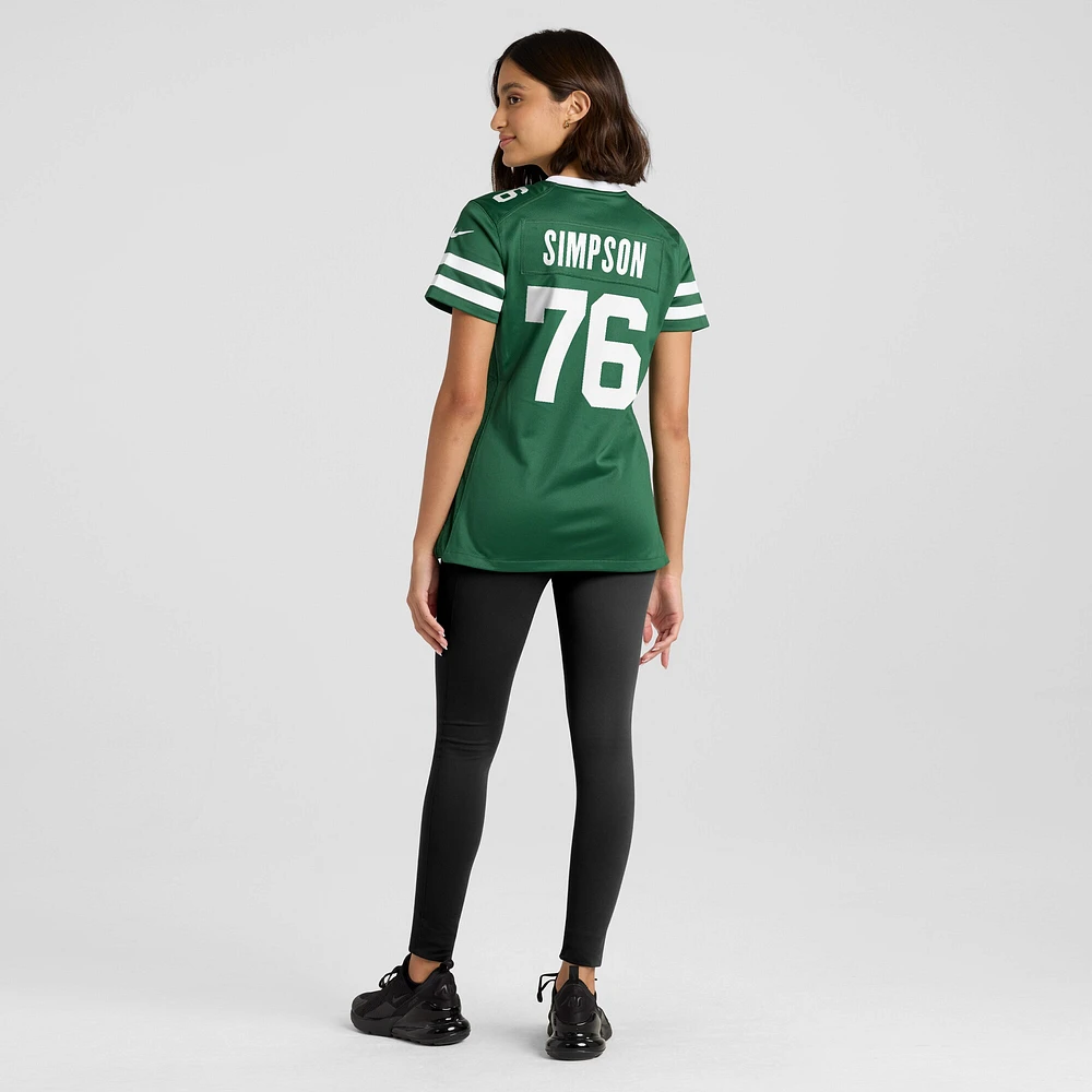 Women's Nike John Simpson Legacy Green New York Jets Game Jersey
