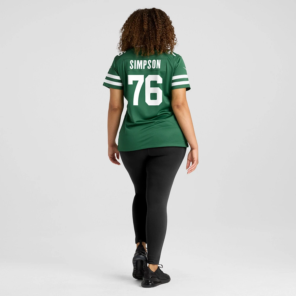 Women's Nike John Simpson Legacy Green New York Jets Game Jersey