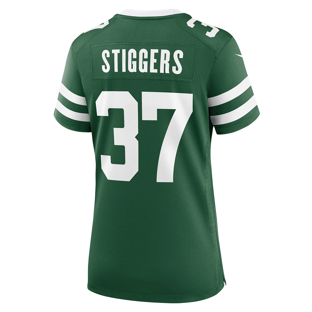 Women's Nike Qwan'tez Stiggers Legacy Green New York Jets Team Game Jersey