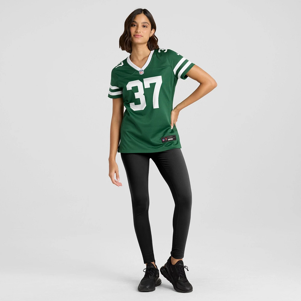 Women's Nike Qwan'tez Stiggers Legacy Green New York Jets Team Game Jersey
