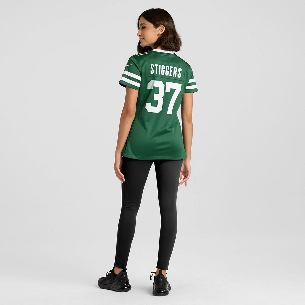 Women's Nike Qwan'tez Stiggers Legacy Green New York Jets Team Game Jersey