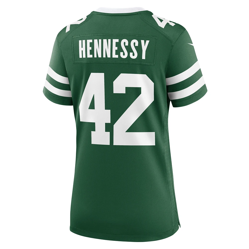 Women's Nike Thomas Hennessy Legacy Green New York Jets Team Game Jersey
