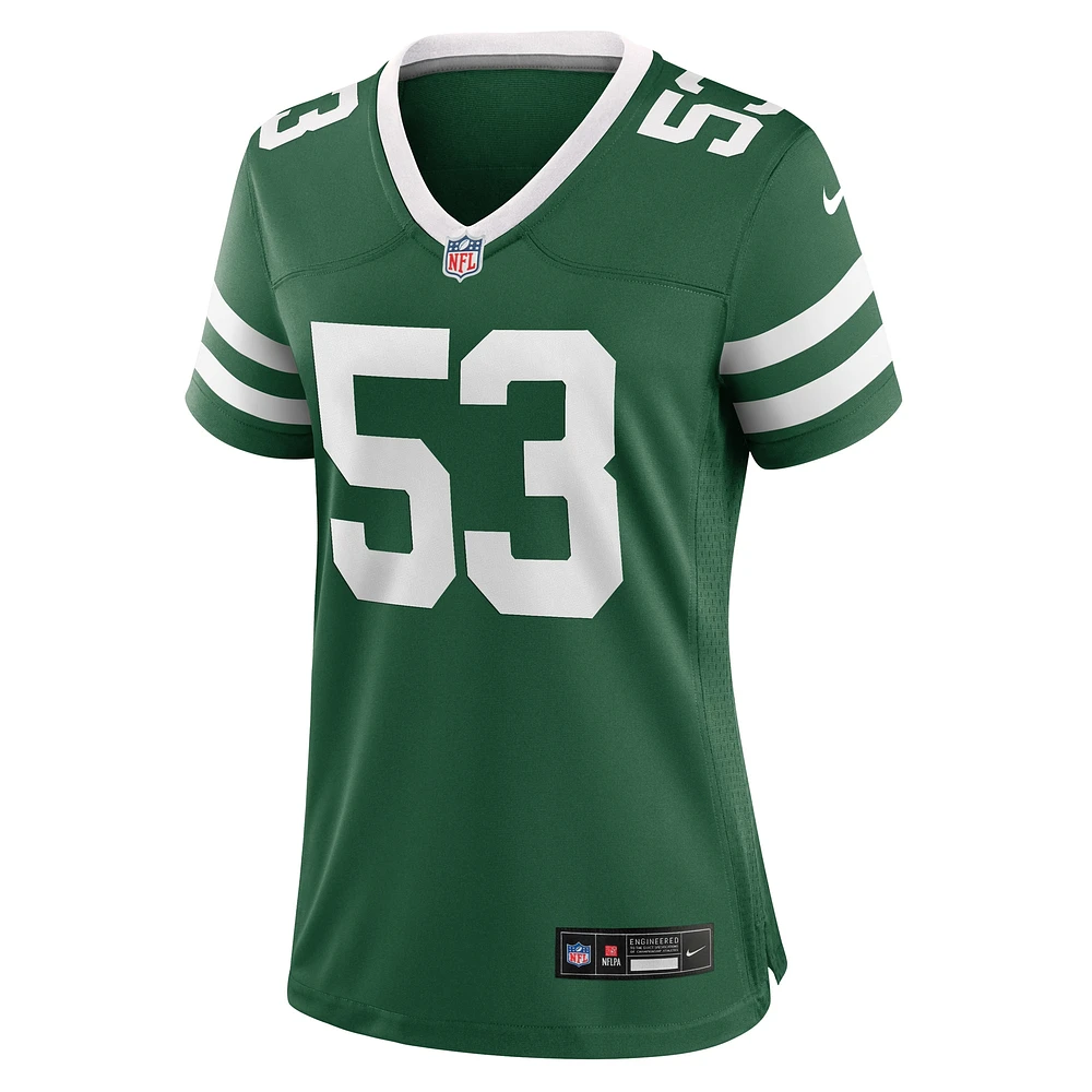 Women's Nike Zaire Barnes Legacy Green New York Jets Team Game Jersey