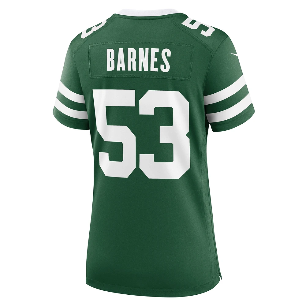 Women's Nike Zaire Barnes Legacy Green New York Jets Team Game Jersey