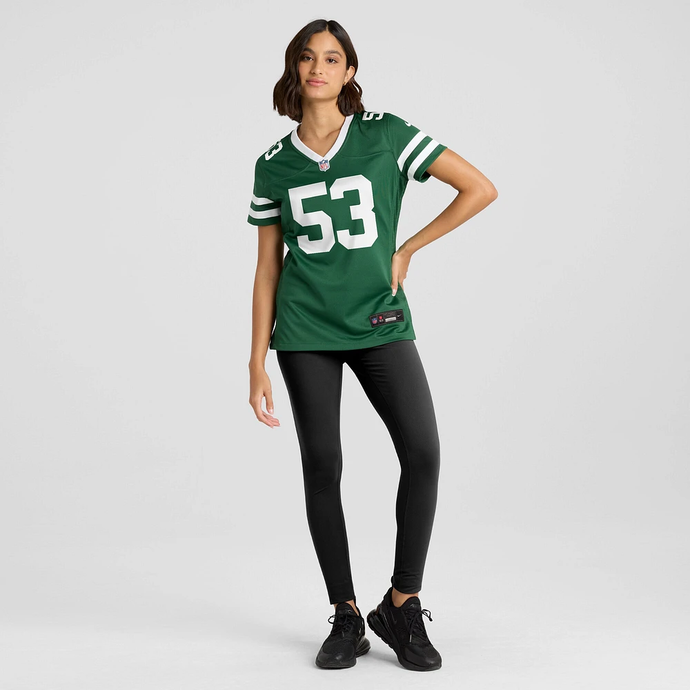 Women's Nike Zaire Barnes Legacy Green New York Jets Team Game Jersey