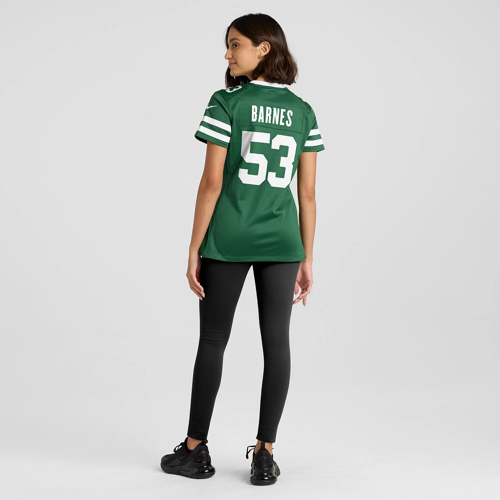 Women's Nike Zaire Barnes Legacy Green New York Jets Team Game Jersey