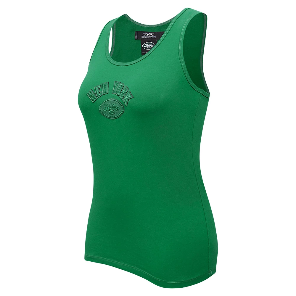Women's Pro Standard Kelly Green New York Jets Triple Tonal Racerback Tank Top