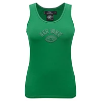 Women's Pro Standard Kelly Green New York Jets Triple Tonal Racerback Tank Top