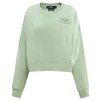 Women's Pro Standard  Light Green New York Jets Neutral Pullover Sweatshirt