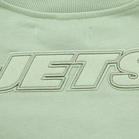 Women's Pro Standard  Light Green New York Jets Neutral Pullover Sweatshirt