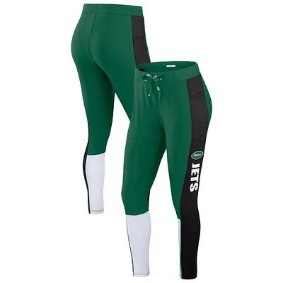 Leggings color-block vert/noir New York Jets pour femme WEAR by Erin Andrews