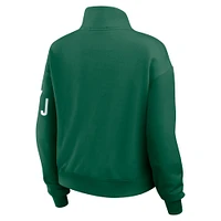 Women's WEAR by Erin Andrews Green New York Jets Quarter-Zip Jacket