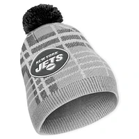 Women's WEAR by Erin Andrews New York Jets Plaid Knit Hat with Pom & Scarf Set