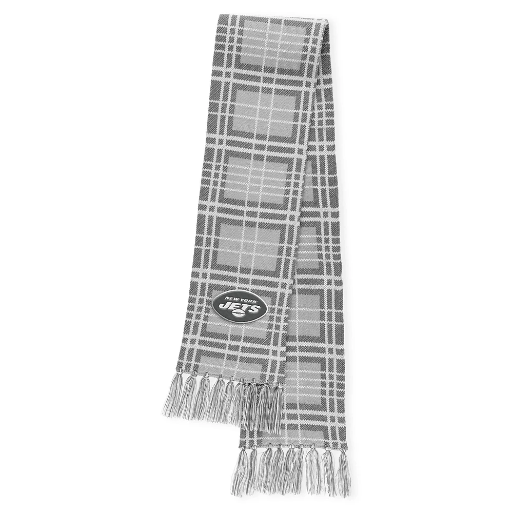 Women's WEAR by Erin Andrews New York Jets Plaid Knit Hat with Pom & Scarf Set