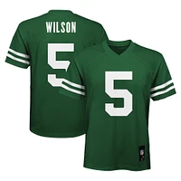 Youth Garrett Wilson Legacy Green New York Jets Replica Player Jersey