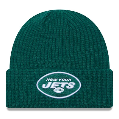 Bonnet en tricot à revers Prime New Era New York Jets vert pour jeune