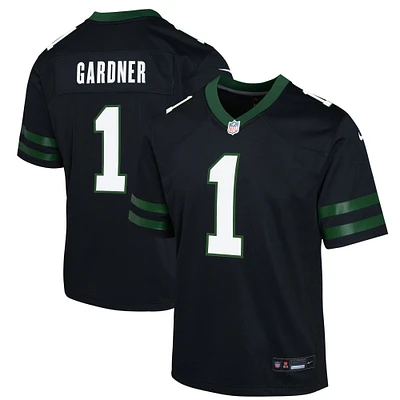 Maillot Nike Ahmad Sauce Gardner noir pour jeunes des New York Jets, match alternatif