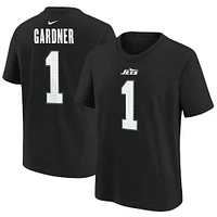 Youth Nike Ahmad Sauce Gardner Black New York Jets Player Name & Number T-Shirt