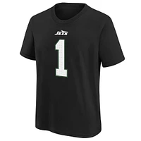 Youth Nike Ahmad Sauce Gardner Black New York Jets Player Name & Number T-Shirt