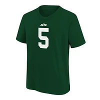 Youth Nike Garrett Wilson Green New York Jets Player Name & Number T-Shirt