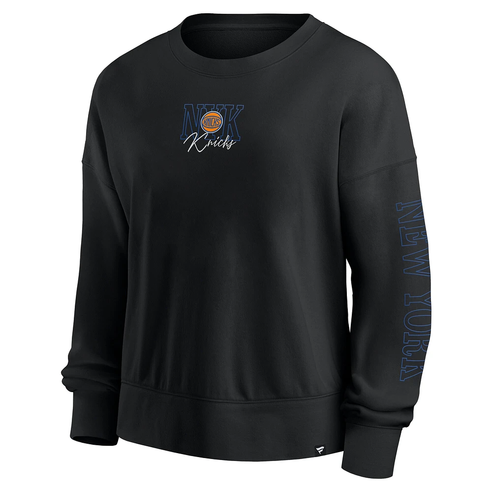 Sweat-shirt surdimensionné noir Fanatics New York Knicks Game Day