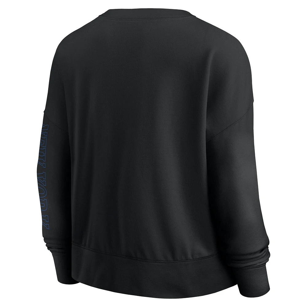 Sweat-shirt surdimensionné noir Fanatics New York Knicks Game Day