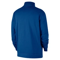 Men's Nike Blue New York Knicks Courtside Club Half-Zip Jacket