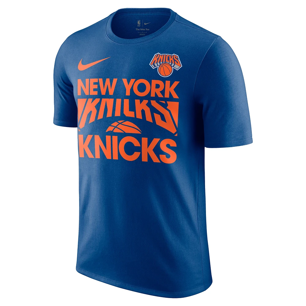 Men's Nike Blue New York Knicks Courtside This Is Our Year T-Shirt