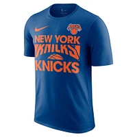 Men's Nike Blue New York Knicks Courtside This Is Our Year T-Shirt