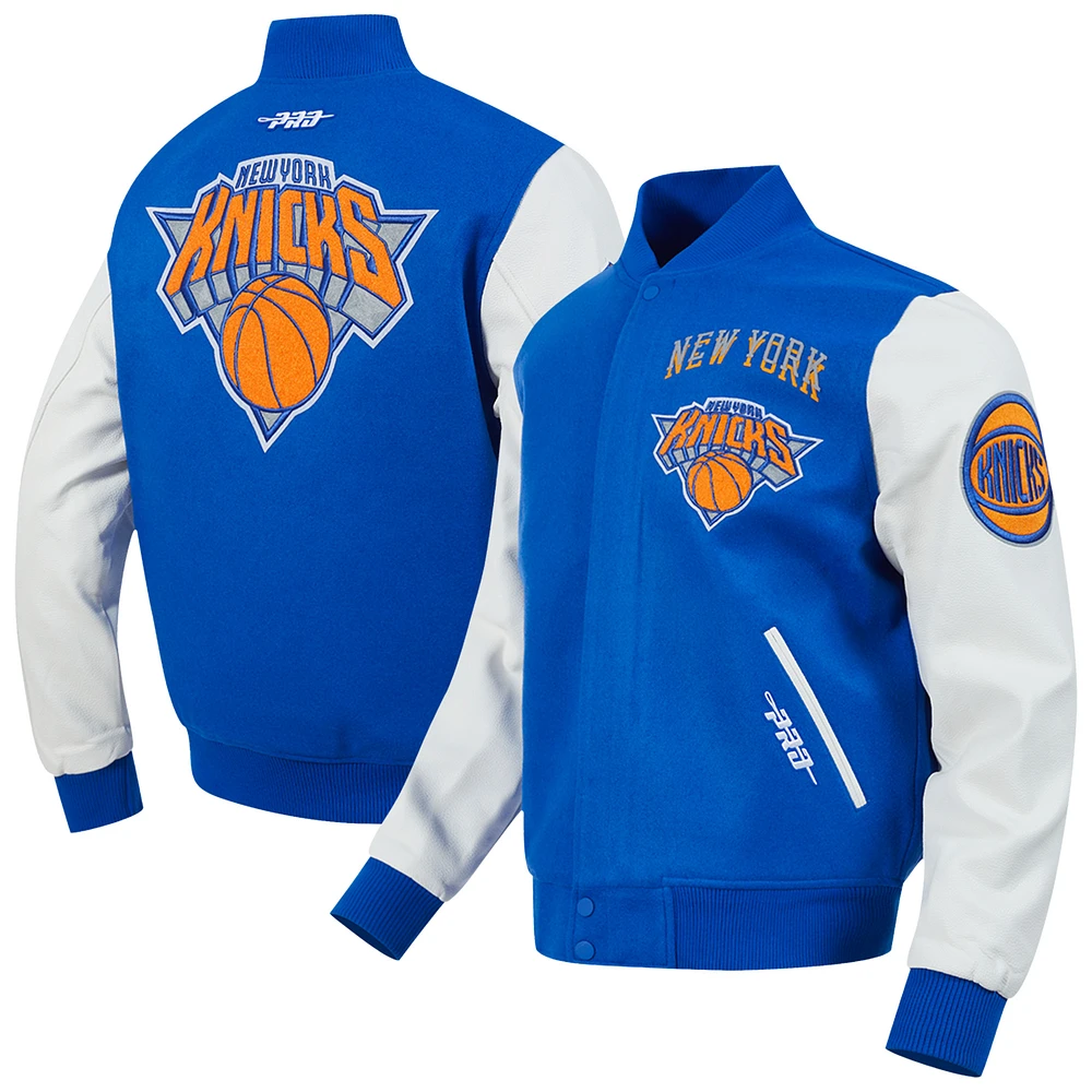 Veste zippée en laine pour homme Pro Standard Blue New York Knicks City Edition 2024/25