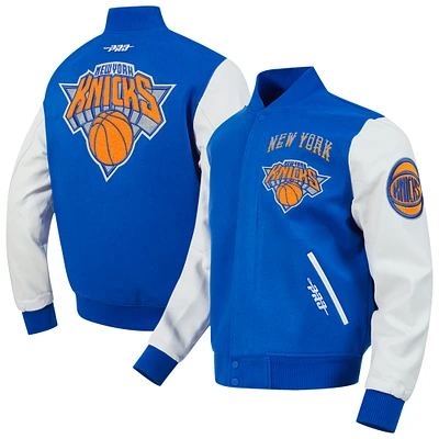 Veste zippée en laine pour homme Pro Standard Blue New York Knicks City Edition 2024/25