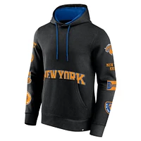 Men's Fanatics Black New York Knicks Wild Winner Pullover Hoodie