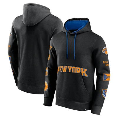 Men's Fanatics Black New York Knicks Wild Winner Pullover Hoodie