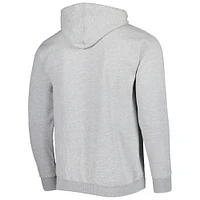 Men's Fanatics Heather Gray New York Knicks Wordmark French Terry Pullover Hoodie