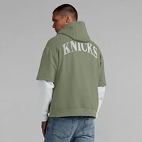 Men's Fanatics  Olive New York Knicks Elements Sleek Pullover Hoodie