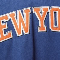 Men's Fanatics Royal/Orange New York Knicks Big & Tall Double Contrast Pullover Hoodie